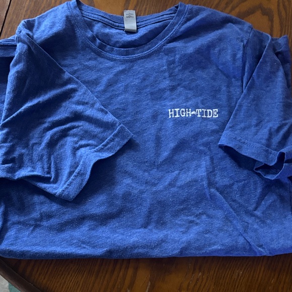 Tops - Blue Graphic T-Shirt, High Tide “Livin The Dream” St John, USVI